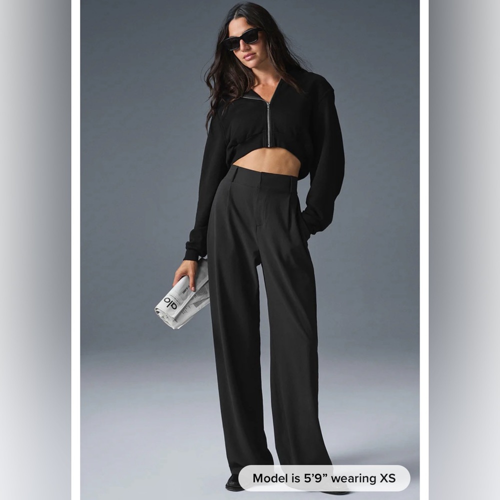 ALO Yoga Black Wide-Leg Pants